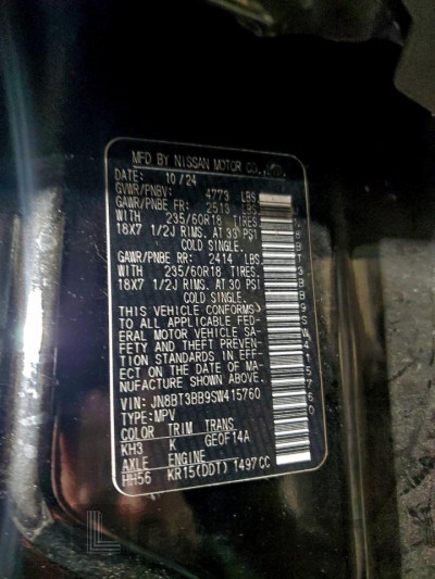 Nissan Rogue 2025 JN8BT3BB9SW415760