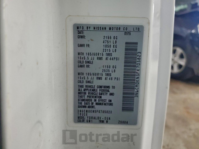 Nissan Nv 2015 VIN 3N6CM0KN5FK705823