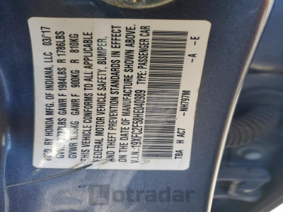 Honda Civic 2017 19XFC2F58HE040989