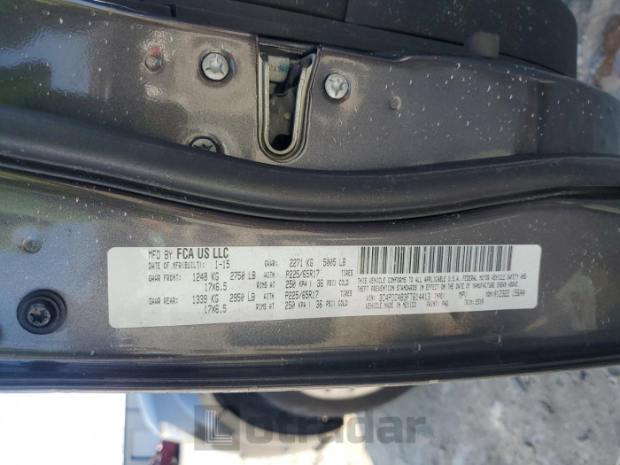 Dodge Journey 2015 VIN 3C4PDCAB3FT614413