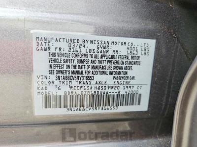 Nissan Sentra 2024 3N1AB8CV5RY316553