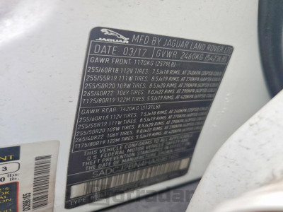 Jaguar F-pace 2017 SADCJ2BN4HA896165