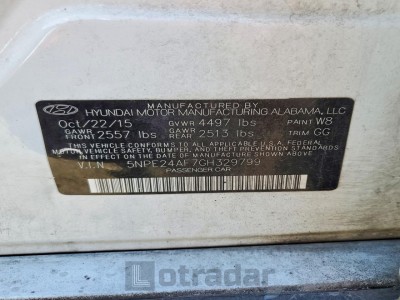 Hyundai Sonata 2016 5NPE24AF7GH329799