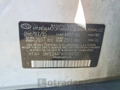 Hyundai Sonata 2016 5NPE24AF9GH360701