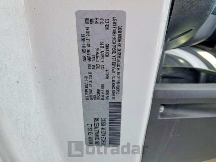 Ram All models 2021 VIN 3C6MRVJG7ME537646