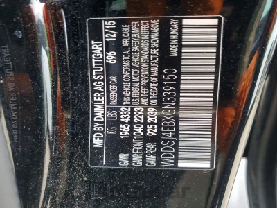 Mercedes-benz Cla-class 2016 WDDSJ4EBXGN339150
