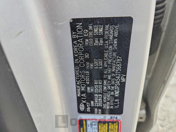Kia Soul 2018 VIN KNDJP3A54J7568787