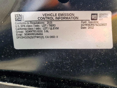 Cadillac Xt5 2025 1GYKNCRS7SZ123027