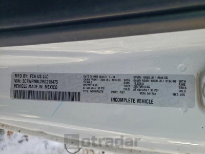 Ram All models 2024 VIN 3C7WRNBL2RG215475