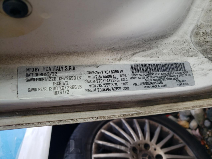 Ram All models 2022 VIN ZFBHRFAB5N6W56455