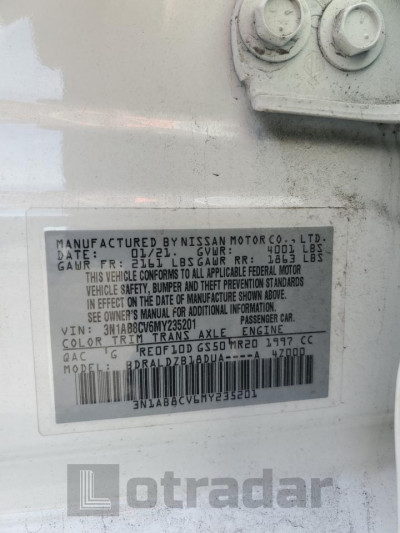 Nissan Sentra 2021 3N1AB8CV6MY235201