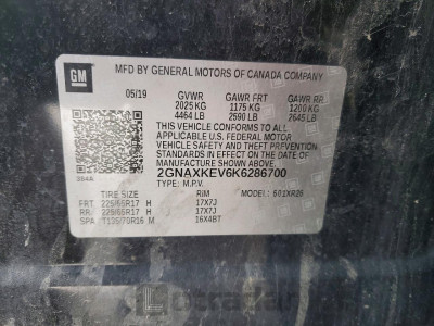Chevrolet Equinox 2019 2GNAXKEV6K6286700