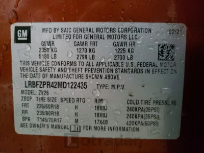 Buick Envision 2021 LRBFZPR42MD122435