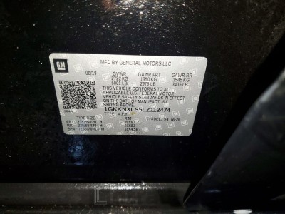 Gmc Acadia den 2020 VIN 1GKKNXLS5LZ112474