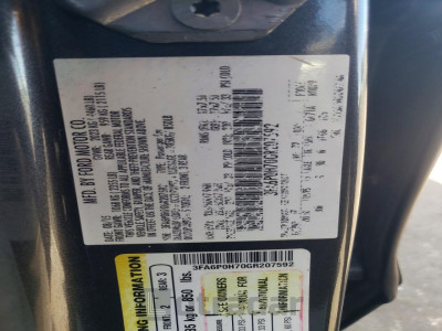 Ford Fusion 2016 3FA6P0H70GR207592