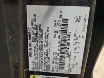 Ford Fusion 2017 3FA6P0H78HR164895