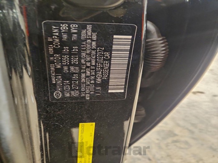 Hyundai Genesis 2015 VIN KMHGN4JF6FU027372