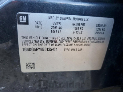 Cadillac Cts 2011 1G6DG5EY9B0125464