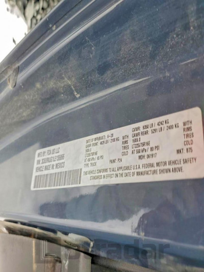 Ram All models 2020 3C6URVJG1LE136866