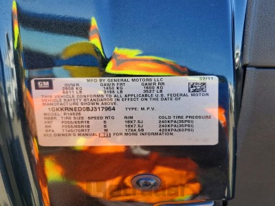 Gmc Acadia 2011 1GKKRNED0BJ317964