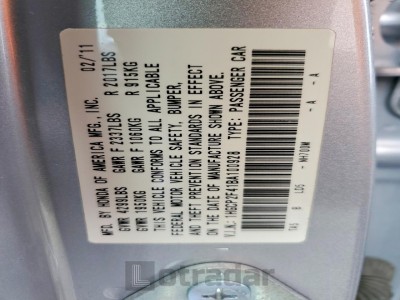 Honda Accord 2011 1HGCP2F41BA100928