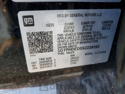 Gmc SIERRA 2025 1GTPHDED5SZ238094