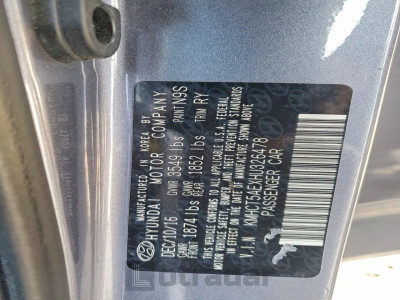 Hyundai Accent 2017 KMHCT5AEXHU326478