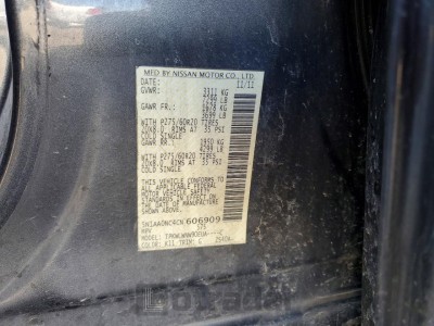 Nissan Armada 2012 VIN 5N1AA0NC4CN606909
