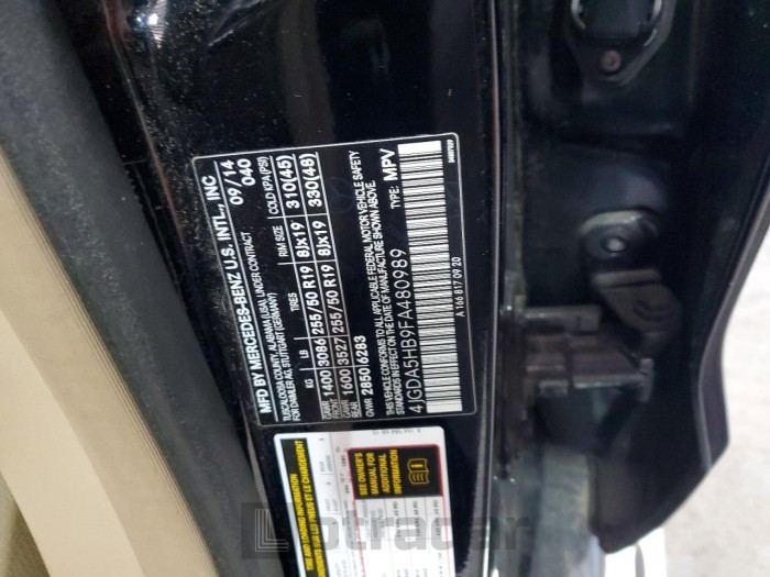 Mercedes-benz M-class 2015 VIN 4JGDA5HB9FA480989