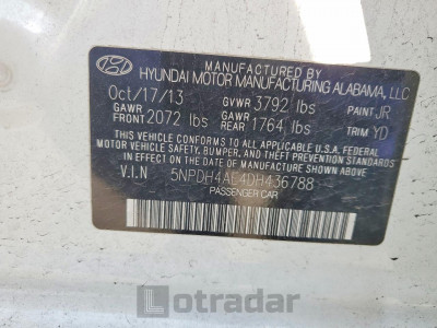 Hyundai Elantra 2013 5NPDH4AE4DH436788