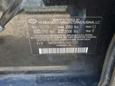 Hyundai Elantra 2016 5NPDH4AE6GH657135