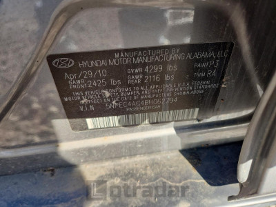 Hyundai Sonata 2011 5NPEC4AC4BH062794