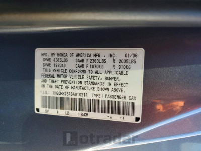 Honda Accord 2006 1HGCM82646A010214