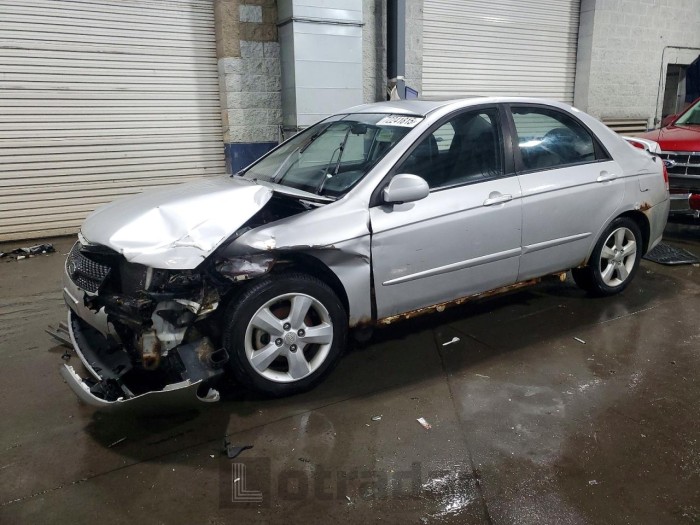 Kia Spectra 2008 VIN KNAFE121X85019710