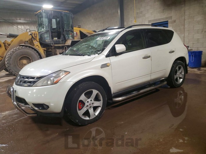 Nissan Murano 2004 VIN JN8AZ08W34W317619