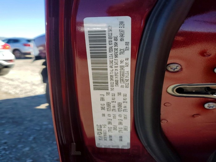 Ram 1500 2016 VIN 1C6RR7KG6GS318498