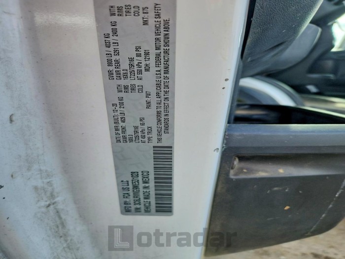 Ram Promaster 2021 VIN 3C6LRVVG9ME531028