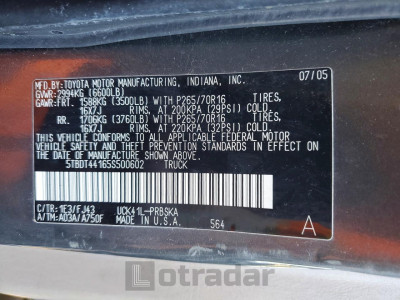 Toyota Tundra 2005 5TBDT44165S500602