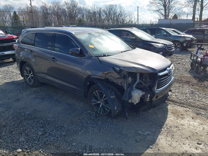 Toyota Highlander 2016 VIN 5TDJKRFH5GS345712