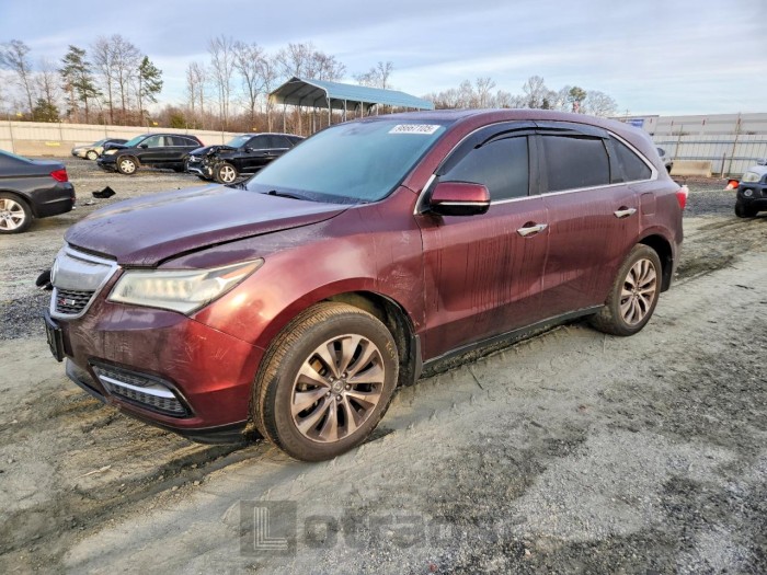 Acura Mdx 2014 VIN 5FRYD4H4XEB003503