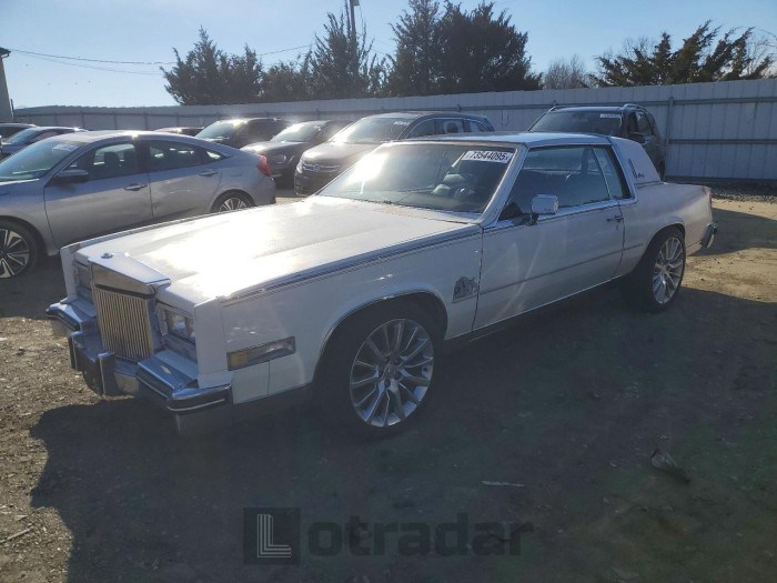 Cadillac Eldorado 1984 VIN 1G6AL5785EE672847