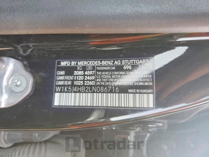 Mercedes-benz Cla-class 2020 VIN W1K5J4HB2LN086716