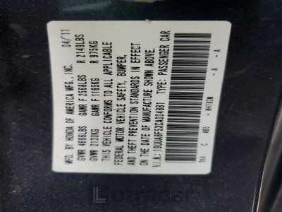 Acura Tl 2012 19UUA8F5XCA004881
