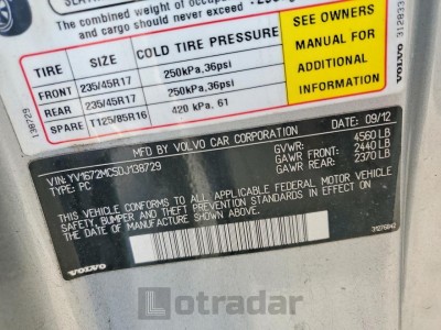 Volvo C70 2013 VIN YV1672MC5DJ138729