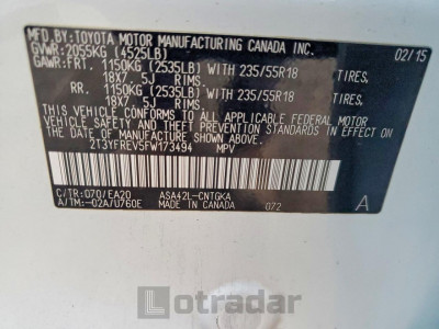 Toyota Rav4 2015 2T3YFREV5FW173494
