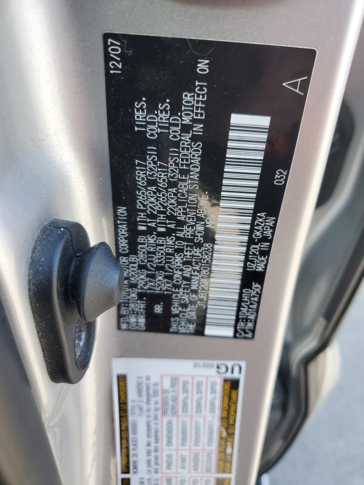 LEXUS GX 2008 VIN JTJBT20X780158238 фото 13