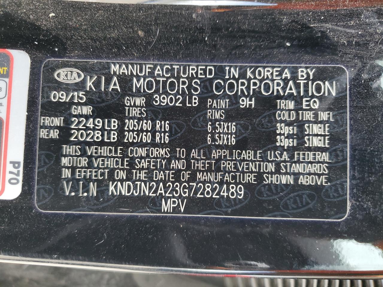 KIA SOUL 2016 VIN KNDJN2A23G7282489 фото 12