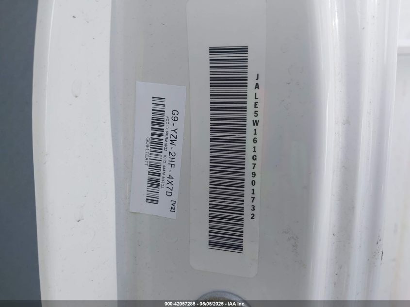 ISUZU DSL REG AT 2016 VIN JALE5W161G7901732 фото 8