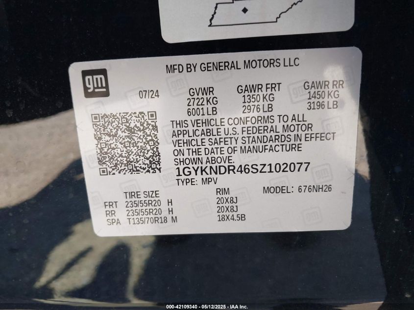 CADILLAC XT5 2025 VIN 1GYKNDR46SZ102077 фото 9