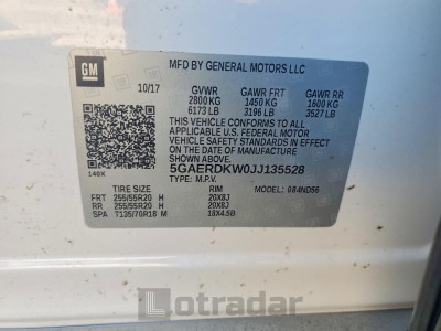 Buick Enclave 2018 VIN 5GAERDKW0JJ135528